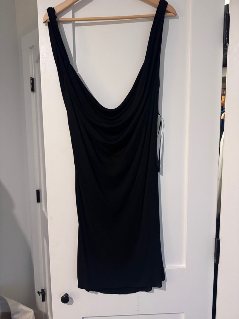 Diane Von Furstenberg Slinky Draped Cowl Mini Dress